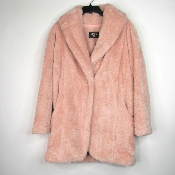 UGG ANNONA SHERPA TRAVEL CARDIGAN IN ROSEWATER - Picture 1 of 9